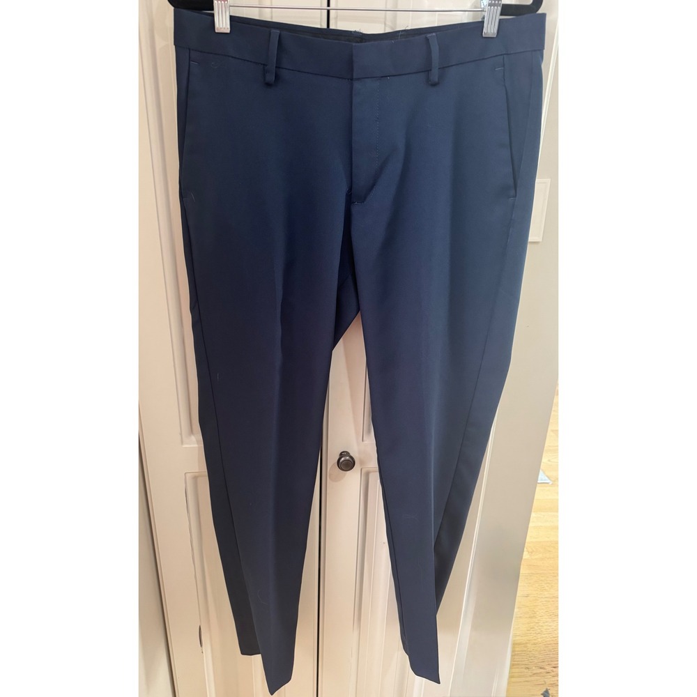 Reaction Kenneth Cole Mens Navy Blue Dress‎ Pants Trousers Size 34/30